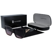 Okulary przeciwsłoneczne damskie z polaryzacją kocie czarno-różowe - PZ 1046-6 - obrazek 3