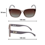 Okulary przeciwsłoneczne damskie z polaryzacją kocie brązowe - PZ 1049-15 - obrazek 4