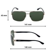 Okulary przeciwsłoneczne męskie z polaryzacją zielone - PZ 110-11 - obrazek 4
