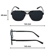 Okulary przeciwsłoneczne męskie z polaryzacją czarne - PZ 124-1 - obrazek 4