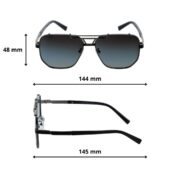 Okulary przeciwsłoneczne męskie z polaryzacją czarne - PZ 124-10 - obrazek 4