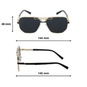 Okulary przeciwsłoneczne męskie z polaryzacją czarne - PZ 124-3 - obrazek 4