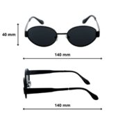 Okulary przeciwsłoneczne damskie z polaryzacją czarne retro vintage - PZ 126-1 - obrazek 4