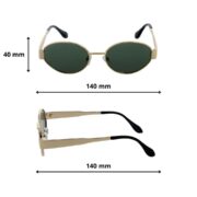 Okulary przeciwsłoneczne damskie z polaryzacją zielone retro vintage - PZ 126-11 - obrazek 4