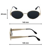 Okulary przeciwsłoneczne damskie czarne retro vintage - CT 214-16 - obrazek 3