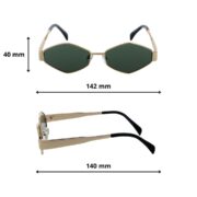 Okulary przeciwsłoneczne damskie z polaryzacją zielone retro vintage - PZ 127-11 - obrazek 4