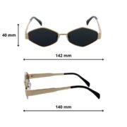 Okulary przeciwsłoneczne damskie z polaryzacją czarne retro vintage - PZ 127-16 - obrazek 4