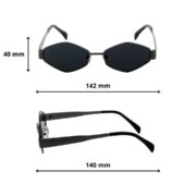 Okulary przeciwsłoneczne damskie z polaryzacją czarne retro vintage - PZ 127-3 - obrazek 4