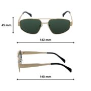 Okulary przeciwsłoneczne damskie z polaryzacją zielone retro vintage - PZ 128-11 - obrazek 4