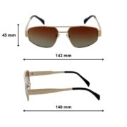 Okulary przeciwsłoneczne damskie z polaryzacją brązowe retro vintage - PZ 128-2 - obrazek 4