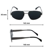 Okulary przeciwsłoneczne damskie z polaryzacją czarne retro vintage - PZ 128-3 - obrazek 4