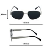 Okulary przeciwsłoneczne damskie z polaryzacją czarne retro vintage - PZ 128-4 - obrazek 4