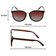 Okulary przeciwsłoneczne damskie z polaryzacją brązowe lenonki - PZ-727-2 - obrazek 4