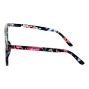 Okulary przeciwsłoneczne damskie z polaryzacją czarne kwiatowe lenonki - PZ-727A - obrazek 6