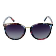 Okulary przeciwsłoneczne damskie z polaryzacją czarne kwiatowe lenonki - PZ-727A - obrazek 2