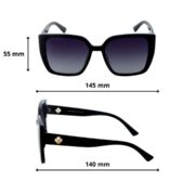 Okulary przeciwsłoneczne damskie z polaryzacją kocie czarne - PZ 926-1 - obrazek 4