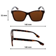 Okulary przeciwsłoneczne damskie z polaryzacją brązowe nerdy - PZ 943-13 - obrazek 4