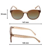 Okulary przeciwsłoneczne damskie z polaryzacją brązowe lenonki - PZ 950-15 - obrazek 4