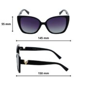 Okulary przeciwsłoneczne damskie z polaryzacją kocie czarne - PZ 985-1 - obrazek 4