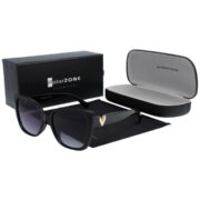 Okulary przeciwsłoneczne damskie z polaryzacją kocie czarne - PZ 985-1 - obrazek 3