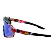 Okulary rowerowe sportowe przeciwsłoneczne z polaryzacją dla dzieci niebieskie lustrzane - PZ 500S-10 - obrazek 4