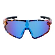 Okulary rowerowe sportowe przeciwsłoneczne z polaryzacją dla dzieci niebieskie lustrzane - PZ 500S-10 - obrazek 2