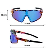 Okulary rowerowe sportowe przeciwsłoneczne z polaryzacją dla dzieci niebieskie lustrzane - PZ 500S-10 - obrazek 3