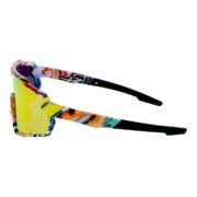 Okulary rowerowe sportowe przeciwsłoneczne z polaryzacją dla dzieci czerwone lustrzane - PZ 500S-11 - obrazek 4