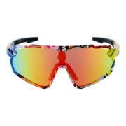 Okulary rowerowe sportowe przeciwsłoneczne z polaryzacją dla dzieci czerwone lustrzane - PZ 500S-11 - obrazek 2