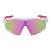 Okulary rowerowe sportowe przeciwsłoneczne z polaryzacją dla dzieci różowe lustrzane - PZ 501S-6 - obrazek 2