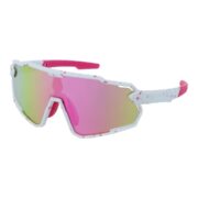 Okulary rowerowe sportowe przeciwsłoneczne z polaryzacją dla dzieci różowe lustrzane - PZ 501S-6