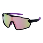 Okulary rowerowe sportowe przeciwsłoneczne z polaryzacją dla dzieci fioletowe lustrzane - PZ 501S-7