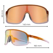 Okulary rowerowe do biegania fotochromowe przeciwsłoneczne sportowe złote - SP350-G - obrazek 2