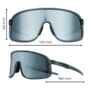 Okulary rowerowe do biegania przeciwsłoneczne polaryzacyjne sportowe srebrne - SP350-BDG - obrazek 2