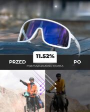 Okulary rowerowe do biegania przeciwsłoneczne polaryzacyjne sportowe fioletowe - SP350-BW - obrazek 3