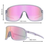 Okulary rowerowe do biegania fotochromowe przeciwsłoneczne sportowe różowe - SP350-LG - obrazek 2