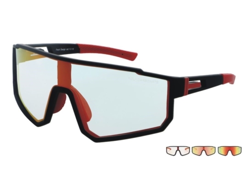 Okulary rowerowe do biegania fotochromowe przeciwsłoneczne sportowe czerwone - PZ 374F-8