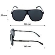 Okulary przeciwsłoneczne męskie z polaryzacją czarne - PZ 484-1 - obrazek 4
