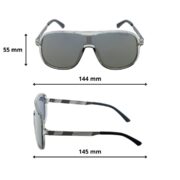 Okulary przeciwsłoneczne męskie z polaryzacją złote lustrzane - PZ 485-16 - obrazek 4