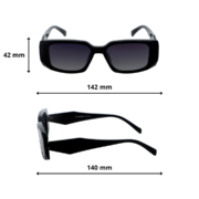 Okulary przeciwsłoneczne damskie z polaryzacją czarne retro vintage - PZ 1038-1 - obrazek 4