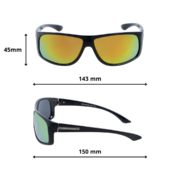 Okulary przeciwsłoneczne męskie z polaryzacją czerwone lustrzane - PZ 1109-8 - obrazek 3