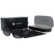 Okulary przeciwsłoneczne damskie z polaryzacją czarne retro vintage - PZ 1038-1 - obrazek 3