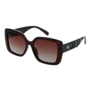 Okulary przeciwsłoneczne damskie z polaryzacją brązowe muchy - PZ 1040-2