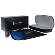 Okulary przeciwsłoneczne męskie z polaryzacją niebieskie lustrzane - PZ 1109-10 - obrazek 3