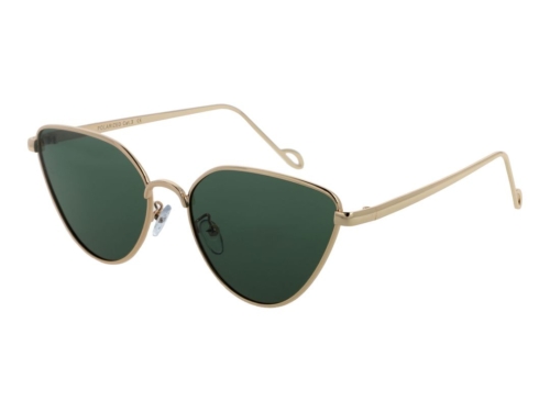 Okulary przeciwsłoneczne damskie z polaryzacją zielone retro vintage kocie - PZ 130-11