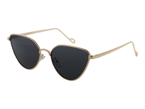 Okulary przeciwsłoneczne damskie z polaryzacją czarne retro vintage kocie - PZ 130-3