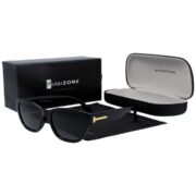 Okulary przeciwsłoneczne damskie z polaryzacją kocie czarne - PZ 944-1 - obrazek 3