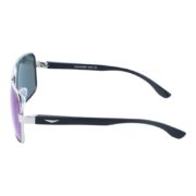 Okulary przeciwsłoneczne męskie z polaryzacją niebieskie lustrzane pilotki prostokątne - PZ 111-10 - obrazek 3