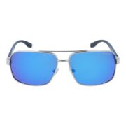 Okulary przeciwsłoneczne męskie z polaryzacją niebieskie lustrzane pilotki prostokątne - PZ 111-10 - obrazek 2