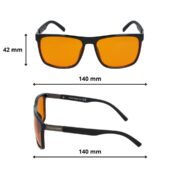 Pomarańczowe okulary blokujące niebieskie światło przed snem - PZ-881B-1 - obrazek 4